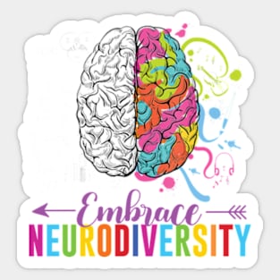 Embrace Neurodiversity Brain Sticker